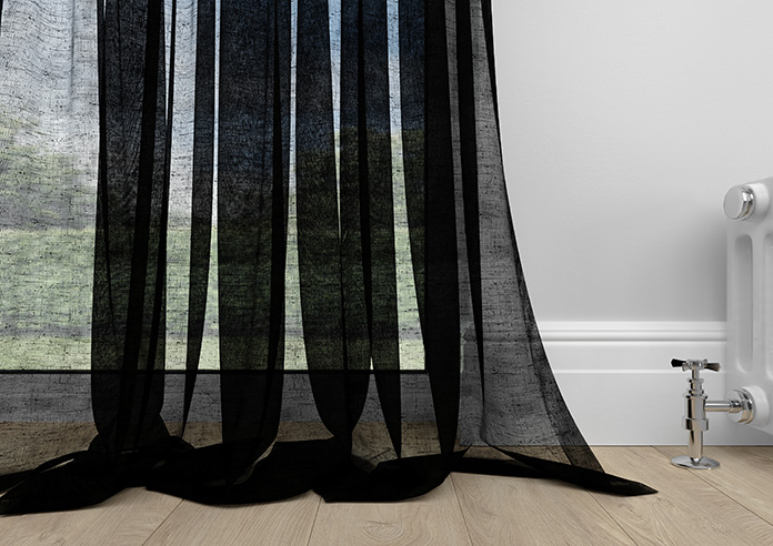 Brescia Voile, Raven Black - Made to Measure Curtains - Image 6